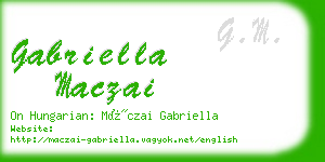 gabriella maczai business card